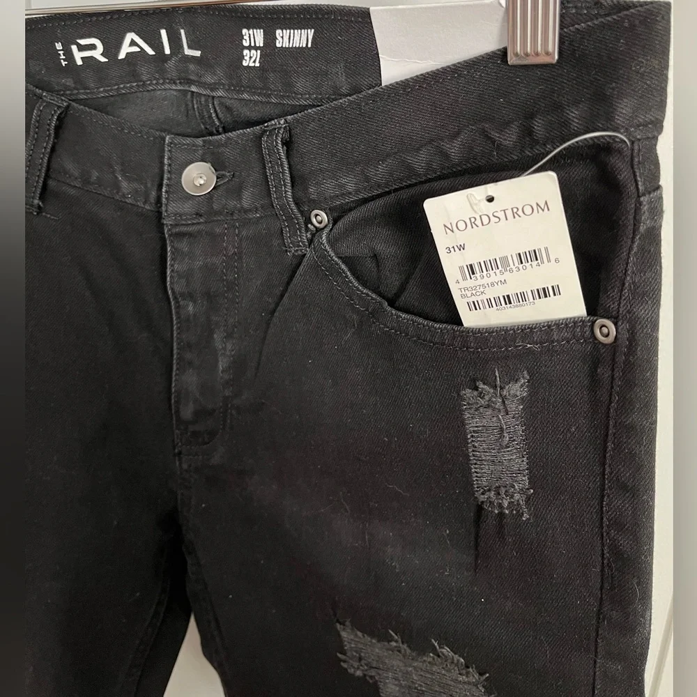 Nordstrom The Rail Mens Black Jeans NWT - Picture 2 of 5